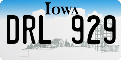 IA license plate DRL929