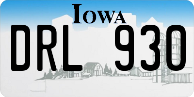 IA license plate DRL930