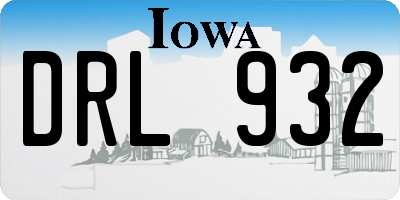 IA license plate DRL932