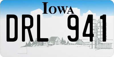 IA license plate DRL941