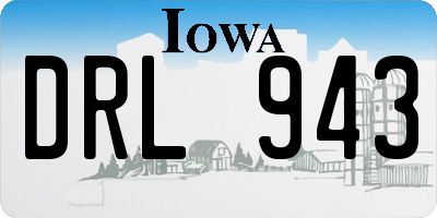 IA license plate DRL943