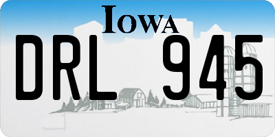 IA license plate DRL945