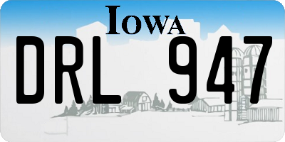 IA license plate DRL947