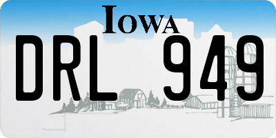 IA license plate DRL949