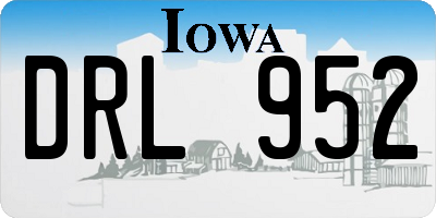 IA license plate DRL952