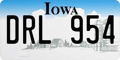 IA license plate DRL954