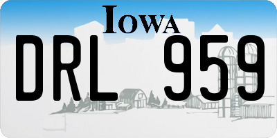 IA license plate DRL959