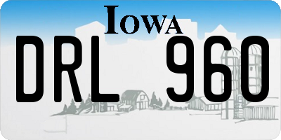 IA license plate DRL960
