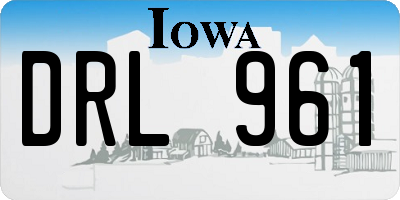 IA license plate DRL961