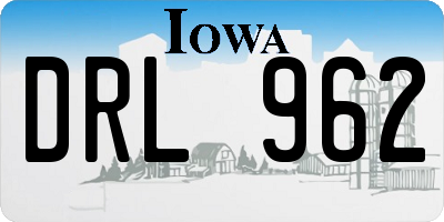 IA license plate DRL962