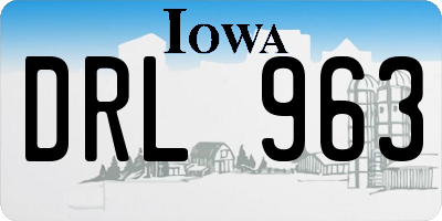 IA license plate DRL963