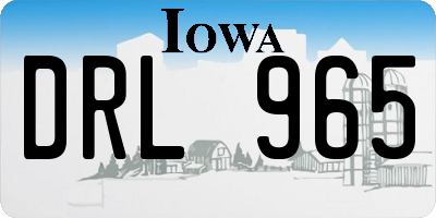 IA license plate DRL965