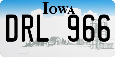 IA license plate DRL966