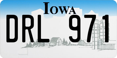 IA license plate DRL971