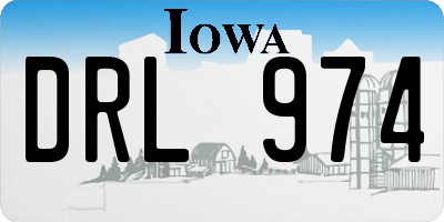 IA license plate DRL974