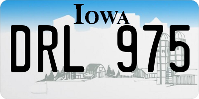 IA license plate DRL975