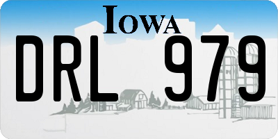 IA license plate DRL979