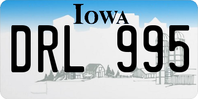 IA license plate DRL995