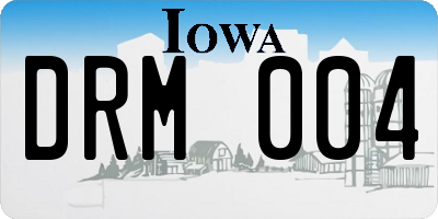 IA license plate DRM004