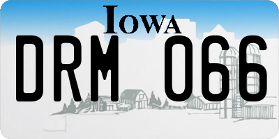 IA license plate DRM066