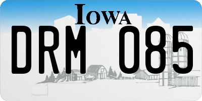 IA license plate DRM085