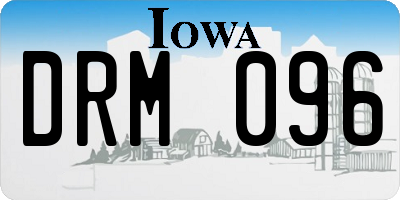 IA license plate DRM096