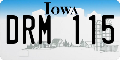 IA license plate DRM115