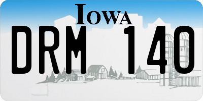 IA license plate DRM140