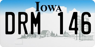 IA license plate DRM146
