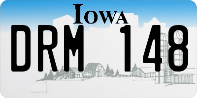 IA license plate DRM148