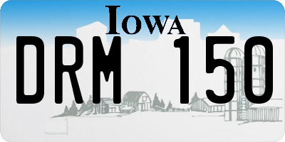 IA license plate DRM150