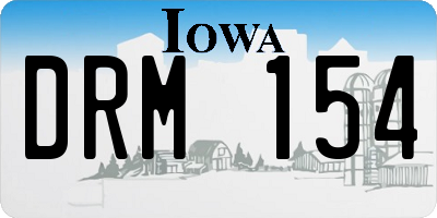 IA license plate DRM154