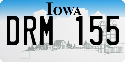 IA license plate DRM155