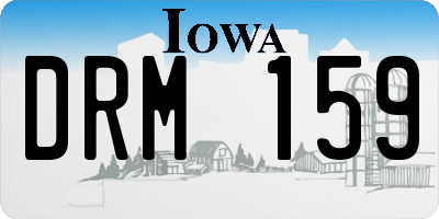 IA license plate DRM159