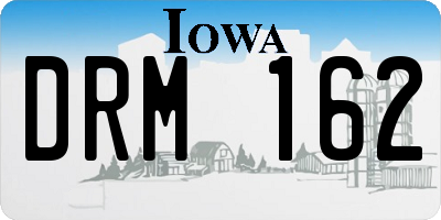 IA license plate DRM162