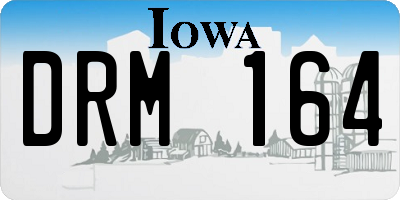 IA license plate DRM164