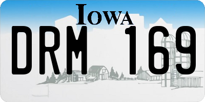 IA license plate DRM169