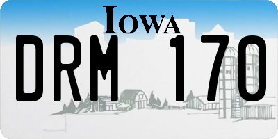 IA license plate DRM170