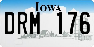 IA license plate DRM176