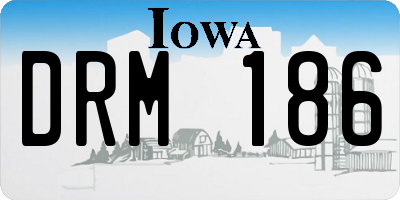 IA license plate DRM186