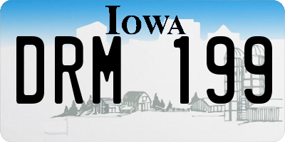 IA license plate DRM199