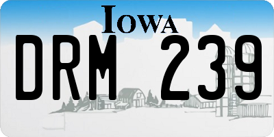 IA license plate DRM239