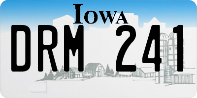 IA license plate DRM241