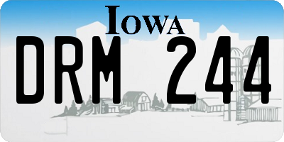 IA license plate DRM244
