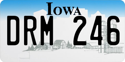 IA license plate DRM246