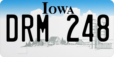 IA license plate DRM248