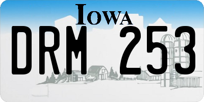 IA license plate DRM253