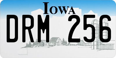 IA license plate DRM256