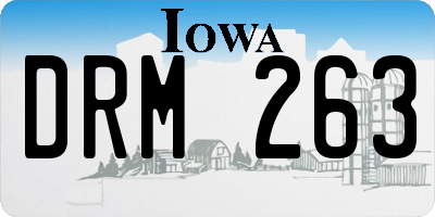 IA license plate DRM263