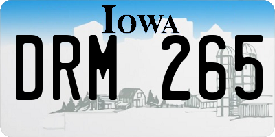 IA license plate DRM265